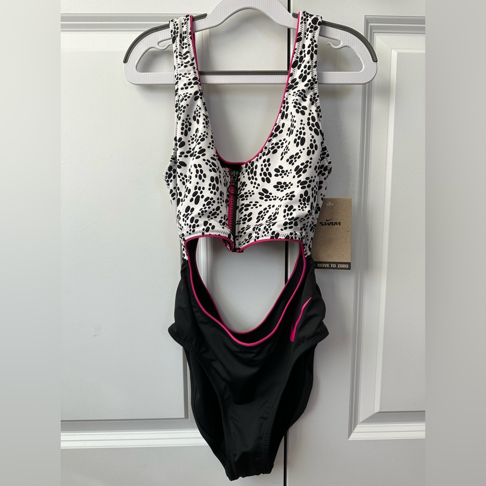 Nike Party Dots Cutout One Piece Swimsuit NWT (Size S)